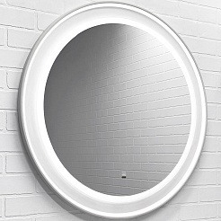 Comforty Зеркало Ереван 70 с бесконтактным выключателем белое матовое – фотография-1